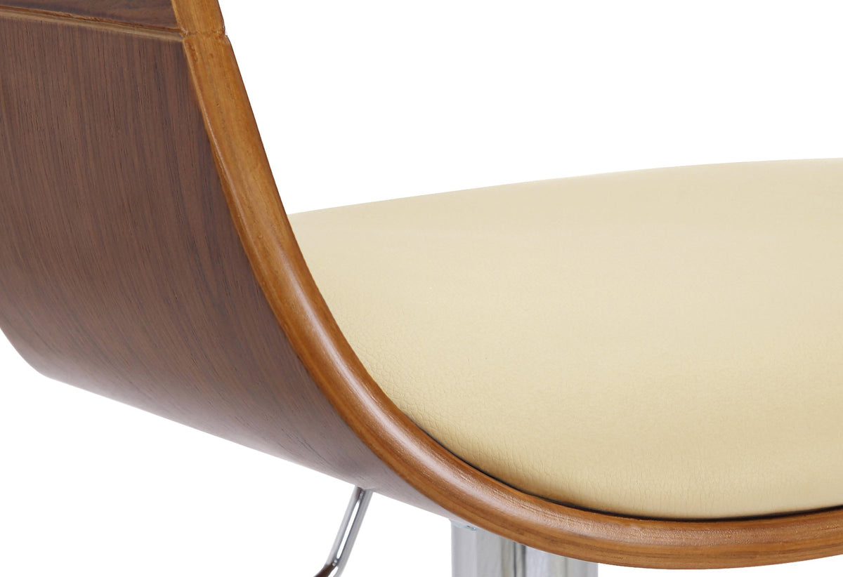 Barkruk Kingston Kunstleer walnoot/creme walnuss/creme