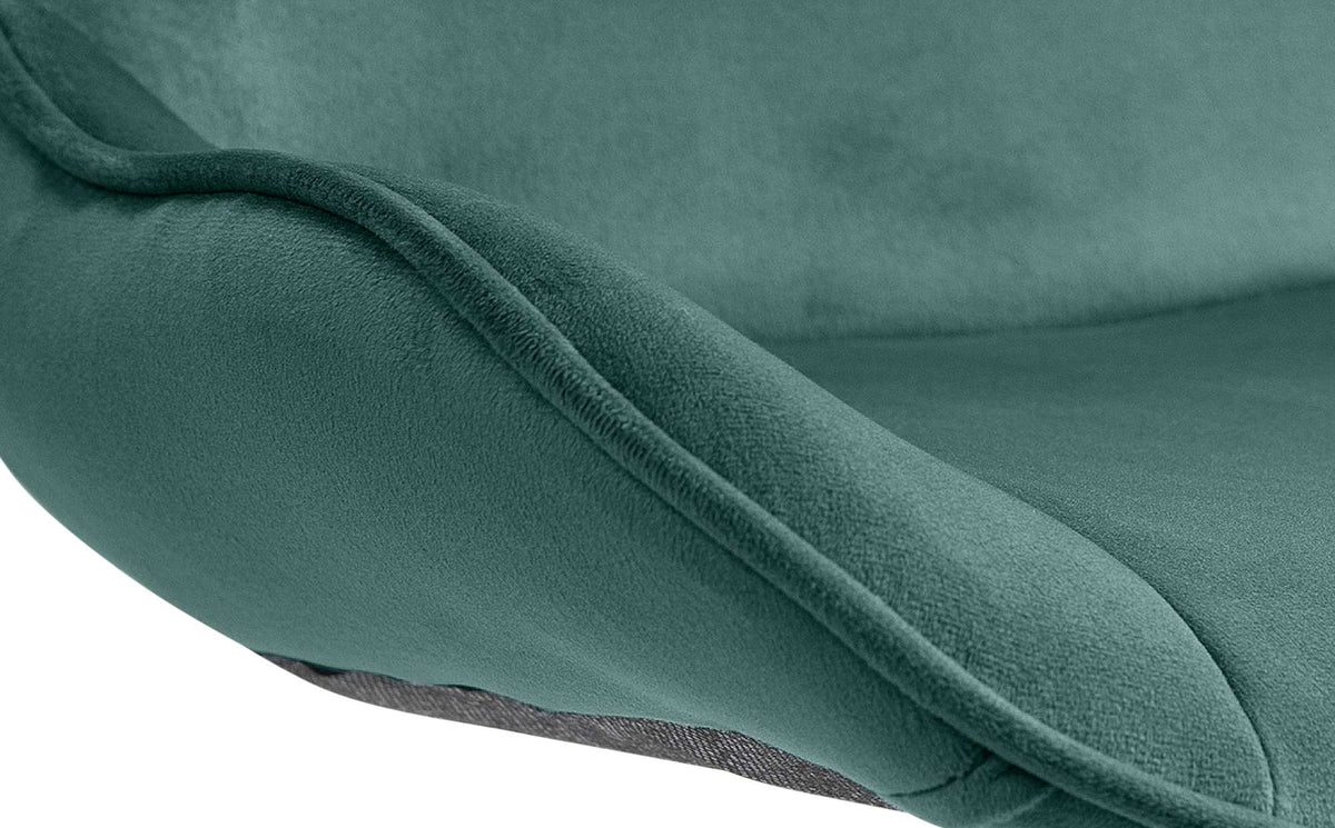 Barkruk Vonore Fluweel groen,chroom grün