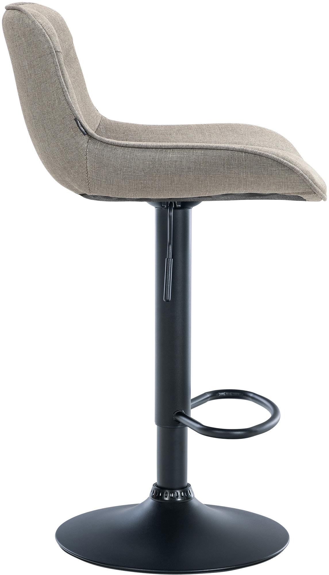 Barkruk Vonore Stof taupe,zwart taupe