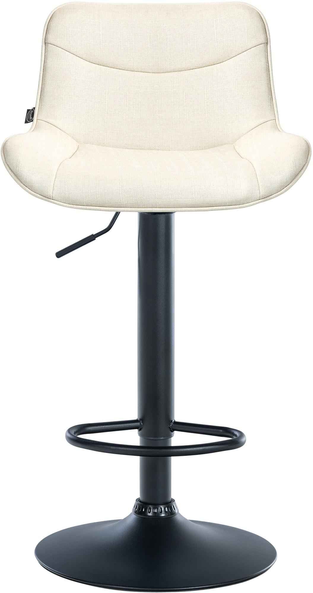 Barkruk Vonore Stof creme,zwart creme
