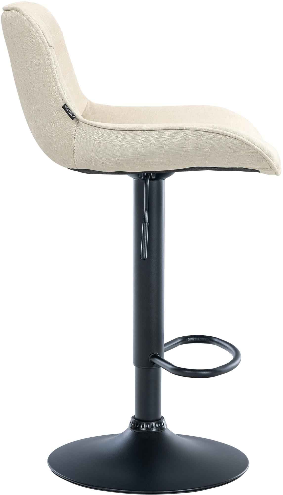 Barkruk Vonore Stof creme,zwart creme