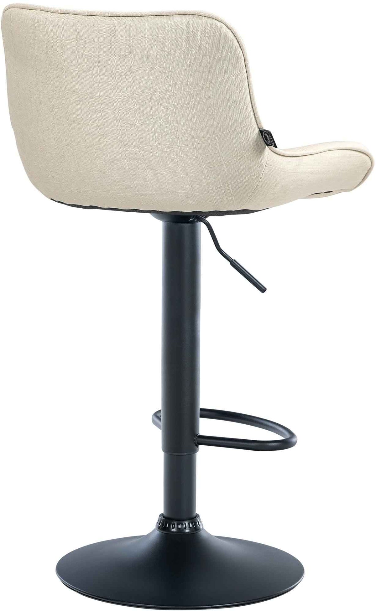 Barkruk Vonore Stof creme,zwart creme