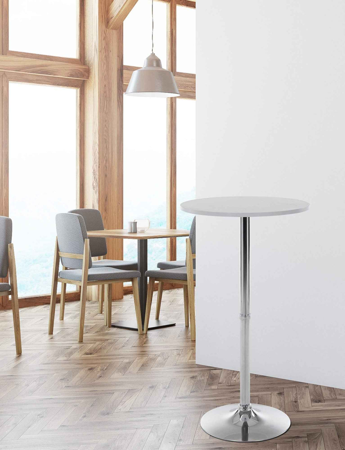 Statafel rond wit weiß