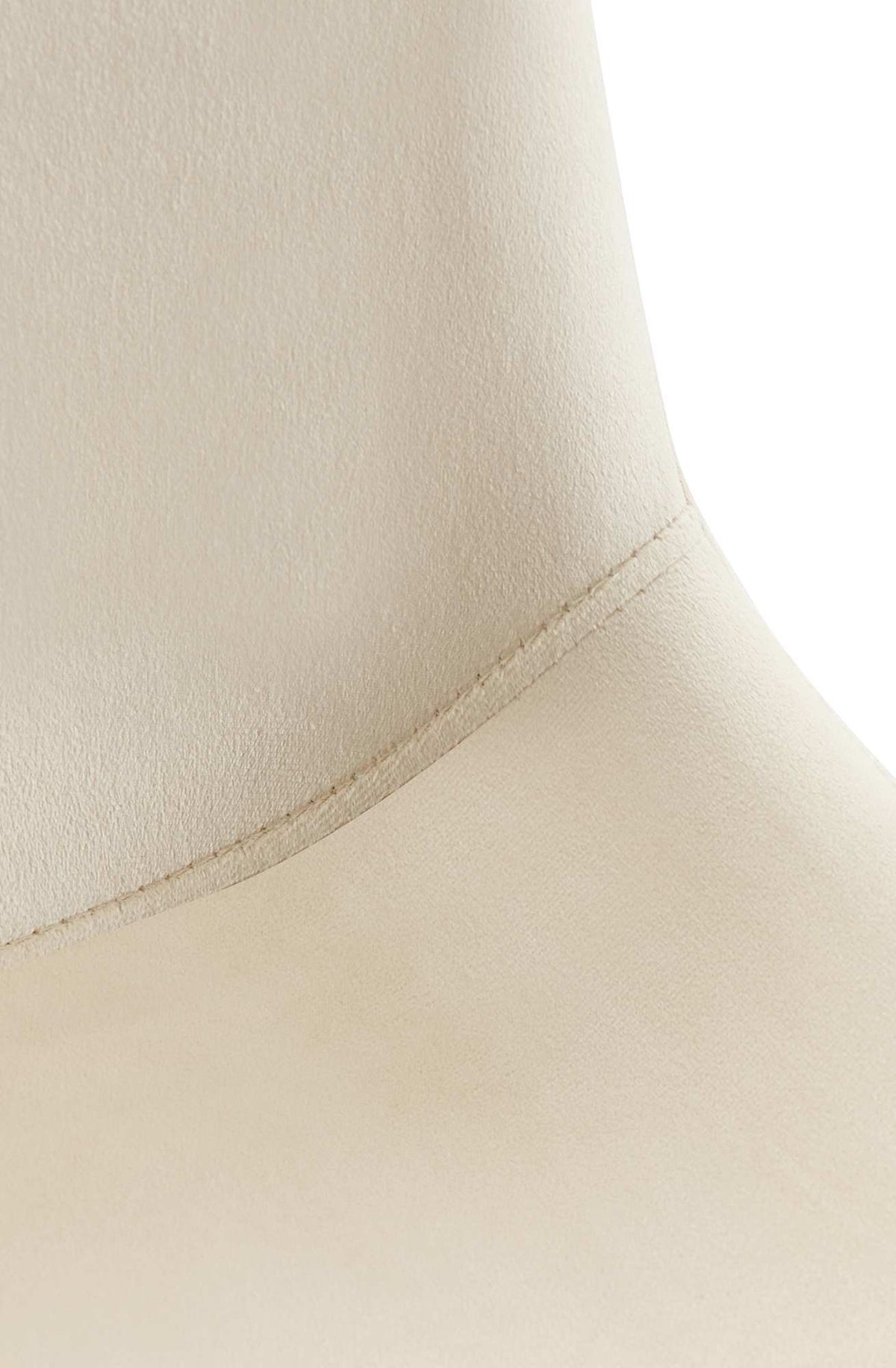 Eetkamerstoel Lewes fluweel creme creme