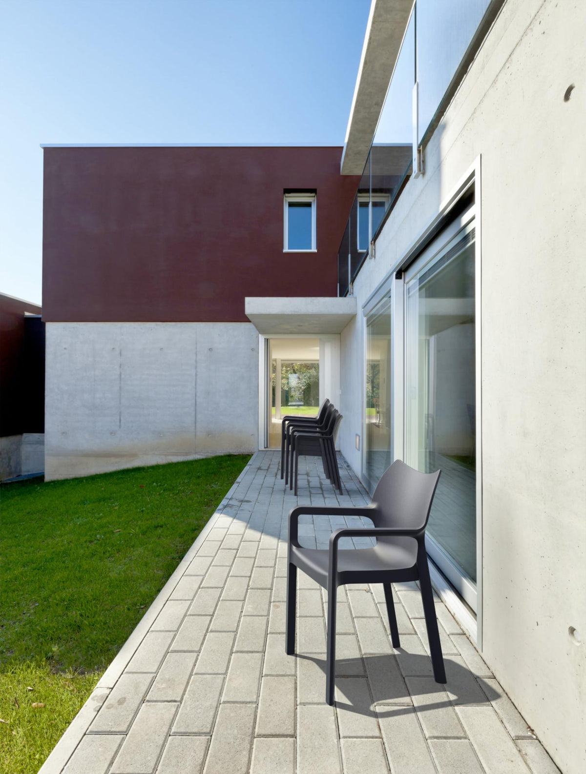 Tuinstoel Diva met Armleuning zwart schwarz