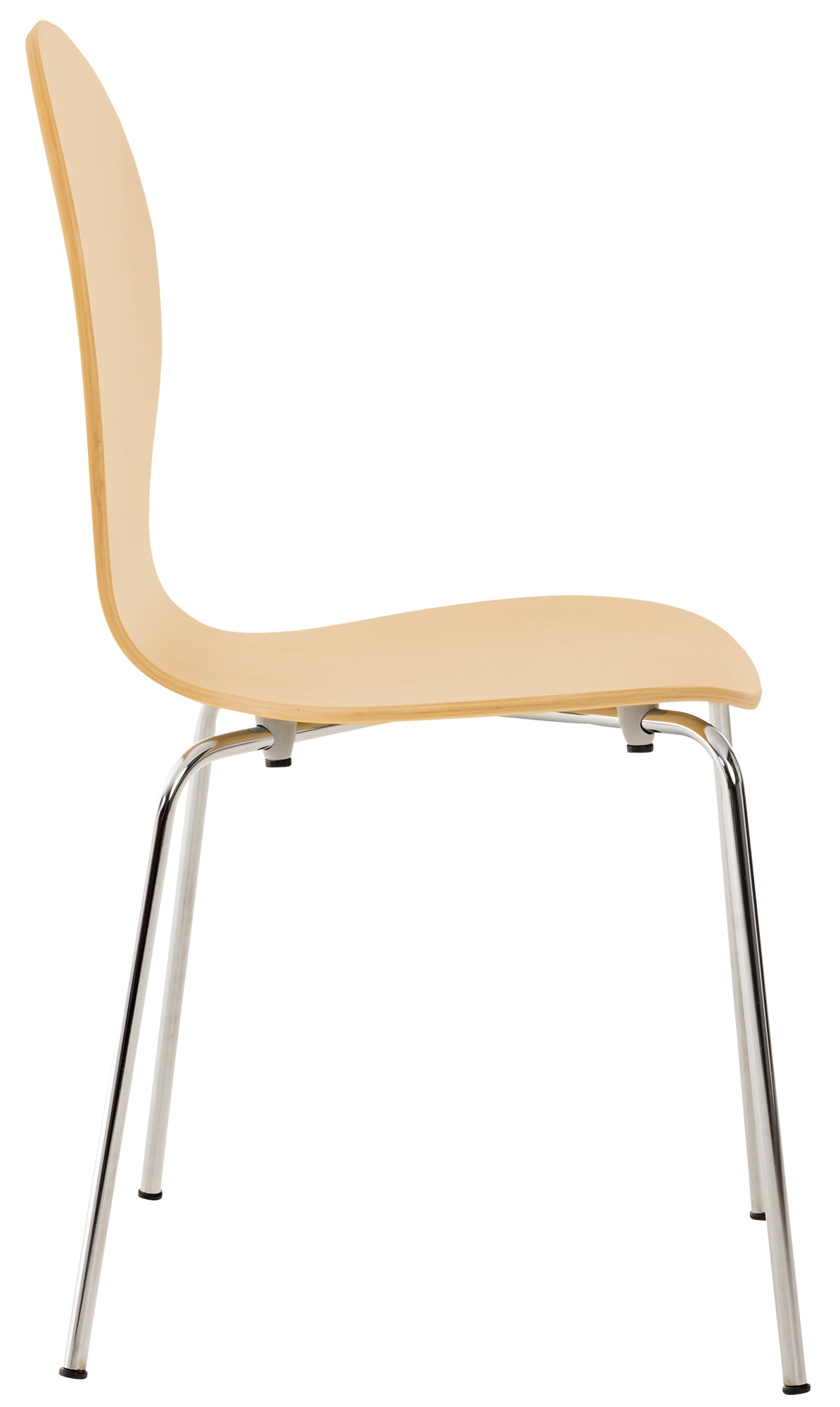 Set van 4 stapelstoelen Diego natura natura