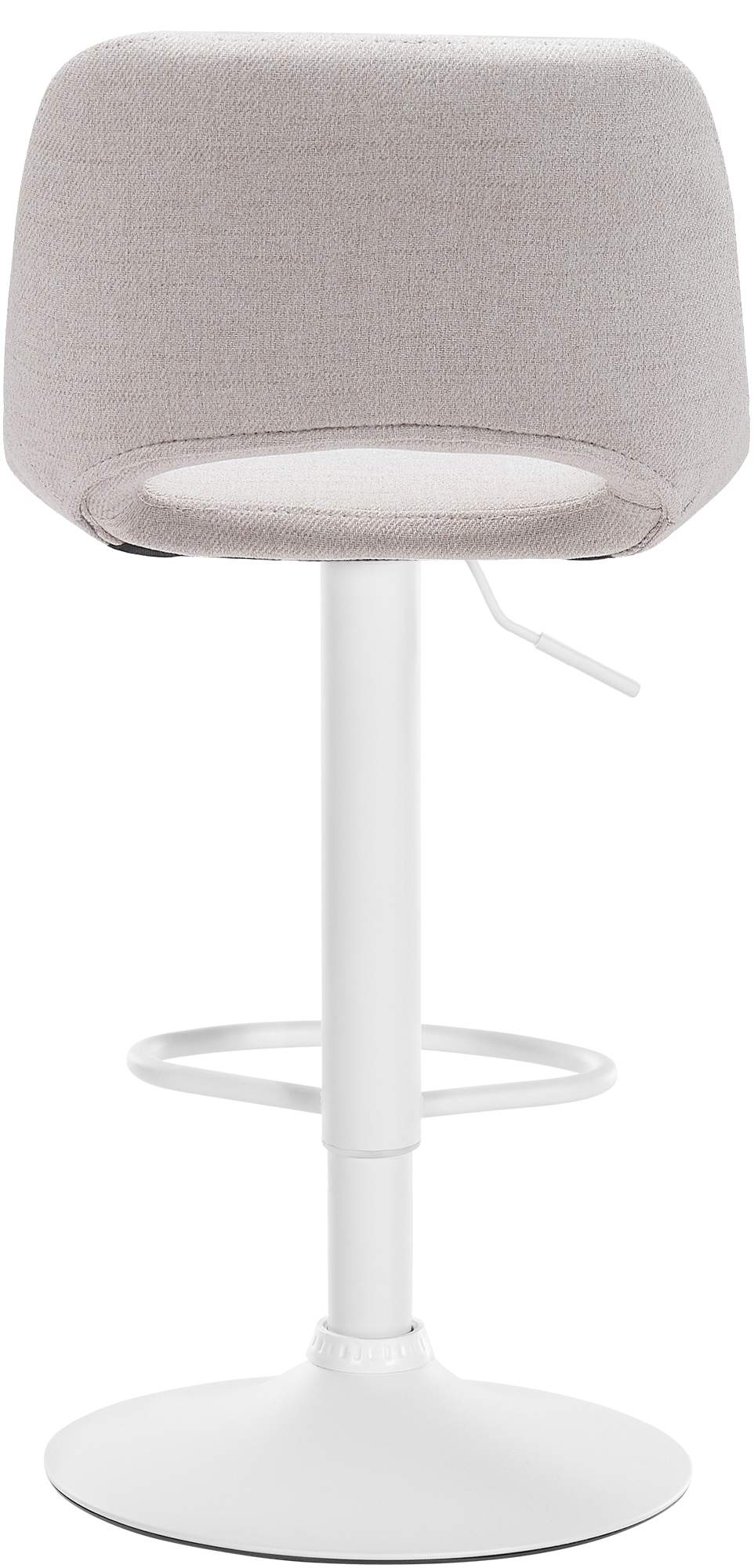Barkruk Camden Stof creme,Metaal mat wit creme