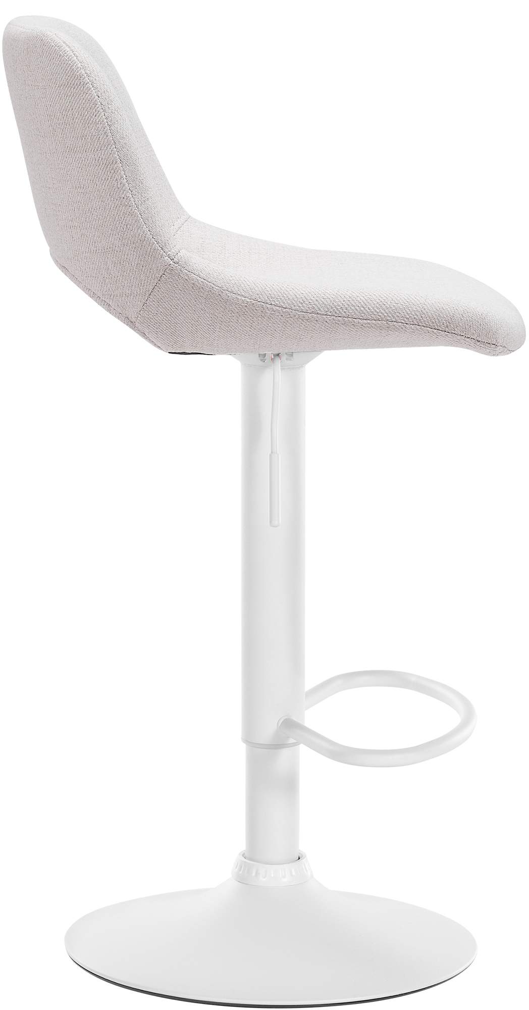 Barkruk Camden Stof creme,Metaal mat wit creme