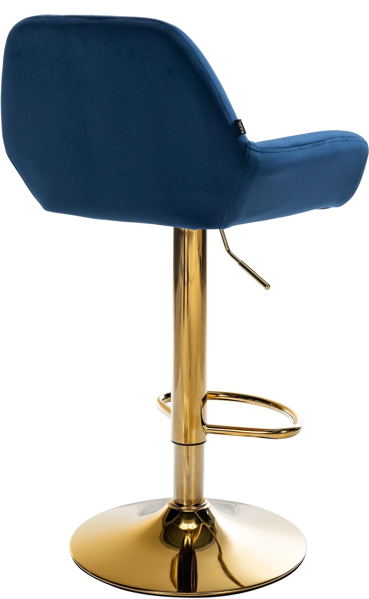 Barkruk Braga goud fluweel blauw blau