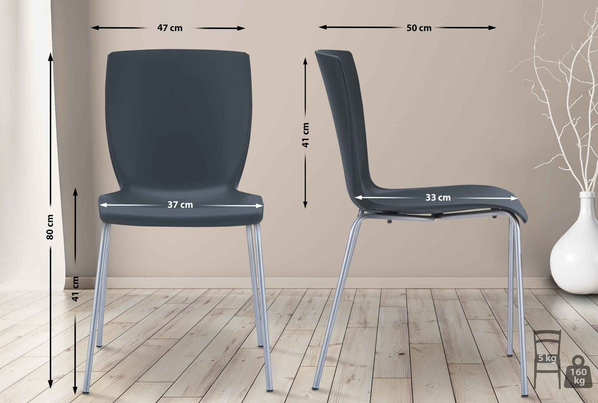 Set van 2 Mio Tuinstoelen zwart schwarz
