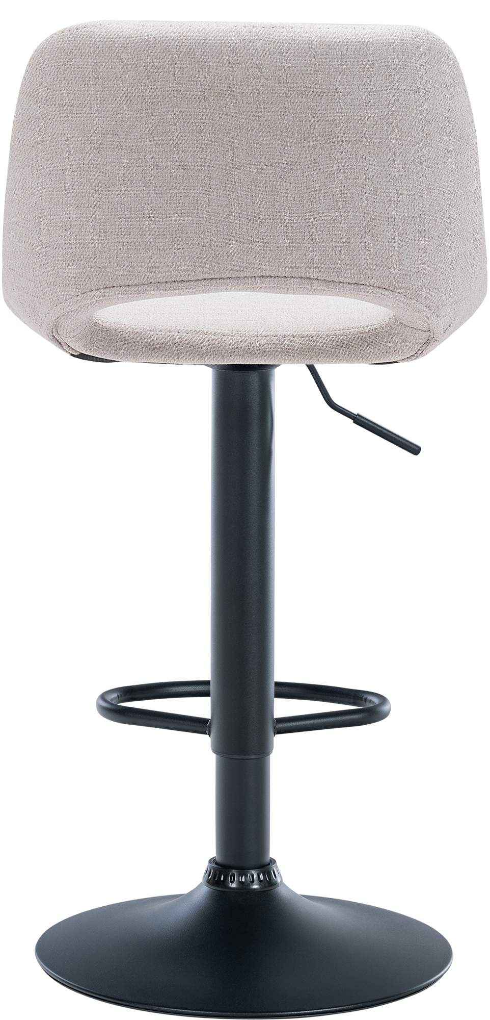 Set van 2 barkrukken Camden stof creme,Metaal mat zwart creme
