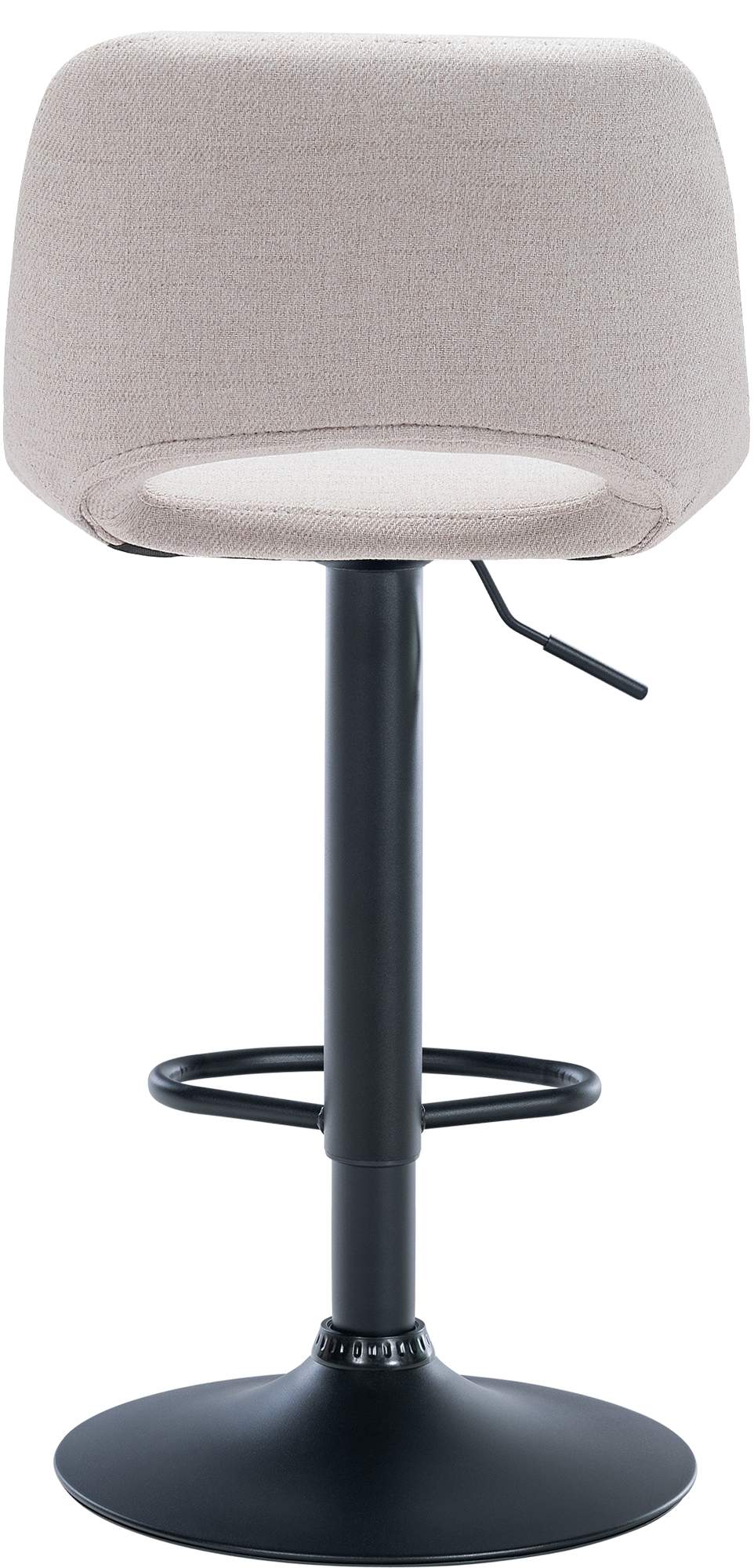 Set van 2 barkrukken Camden stof creme,Metaal mat zwart creme