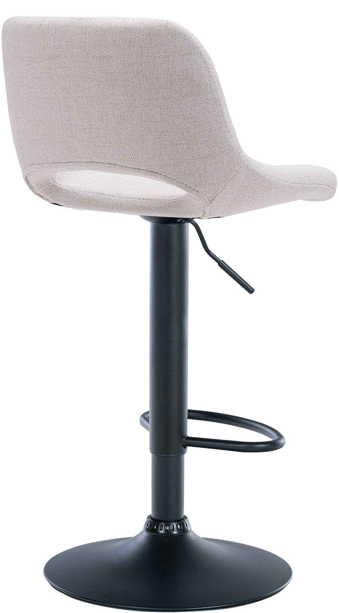 Set van 2 barkrukken Camden stof creme,Metaal mat zwart creme