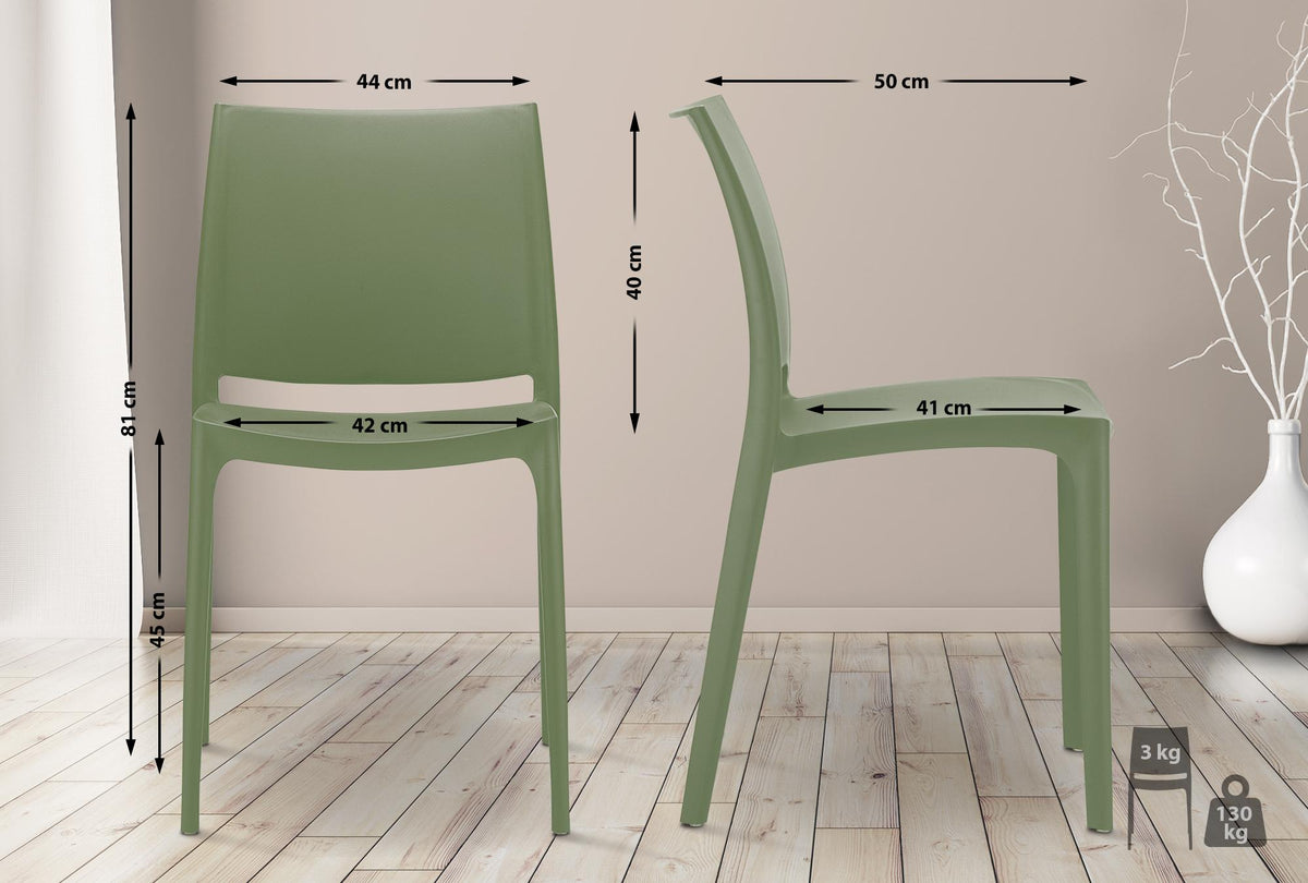 Set van 2 Maya Stoelen olijf oliv