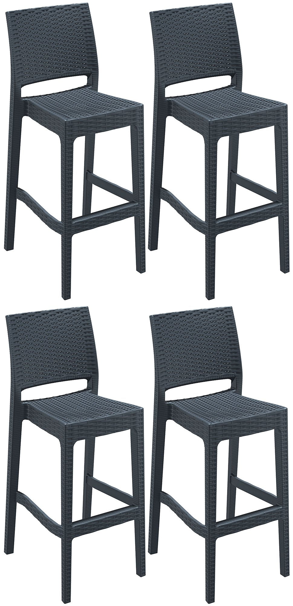 Set van 4 barkrukken Jamaica donkergrijs dunkelgrau