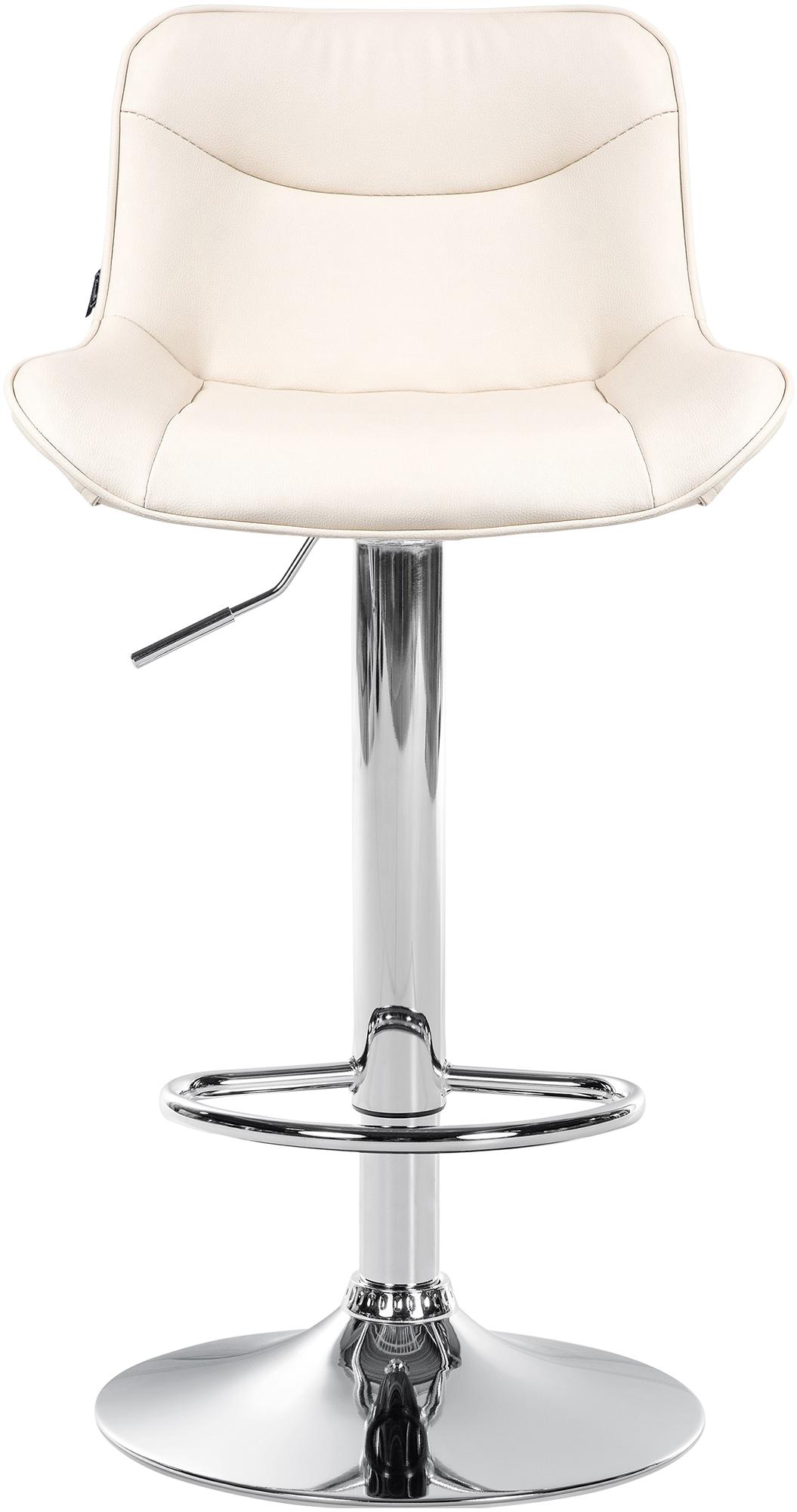 Set van 2 barkrukken Vonore kunstleer creme,chroom creme