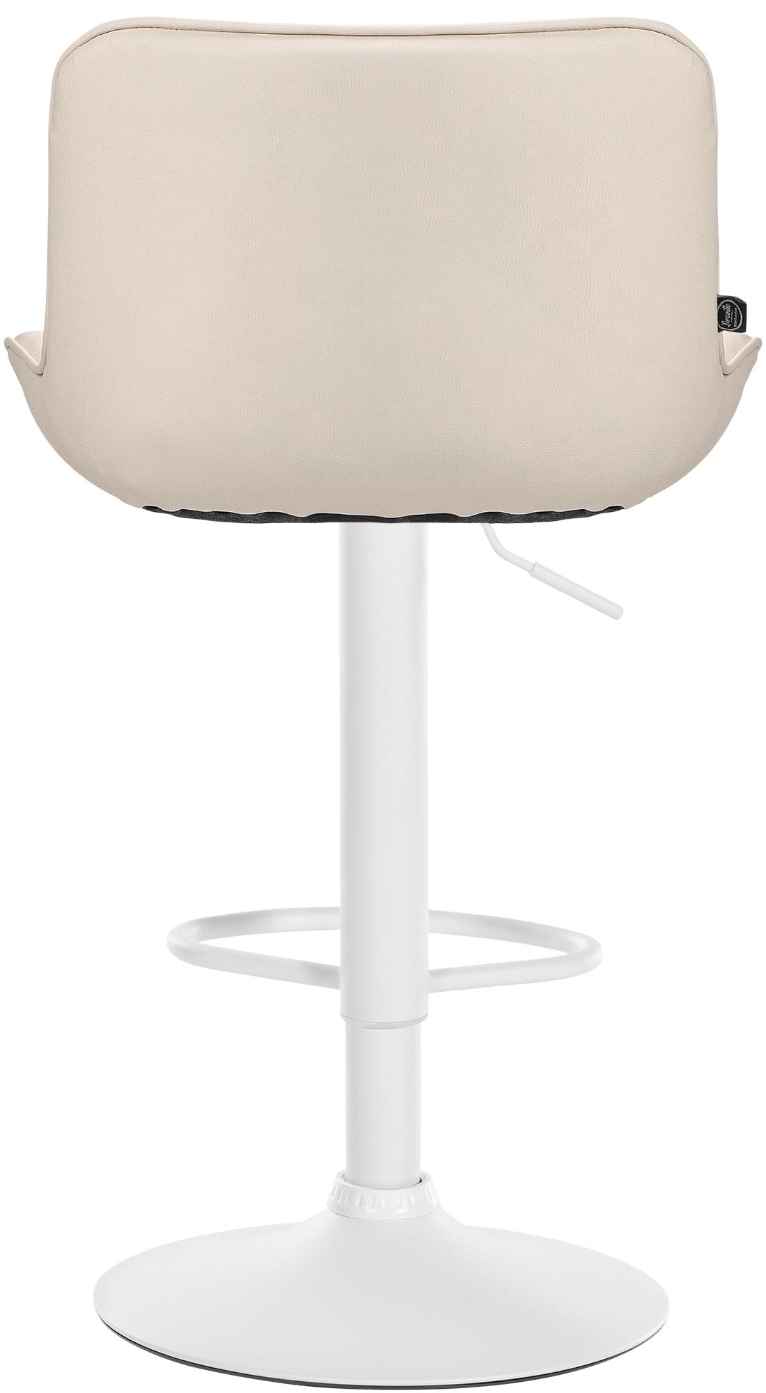 Set van 2 barkrukken Vonore kunstleer creme,wit creme