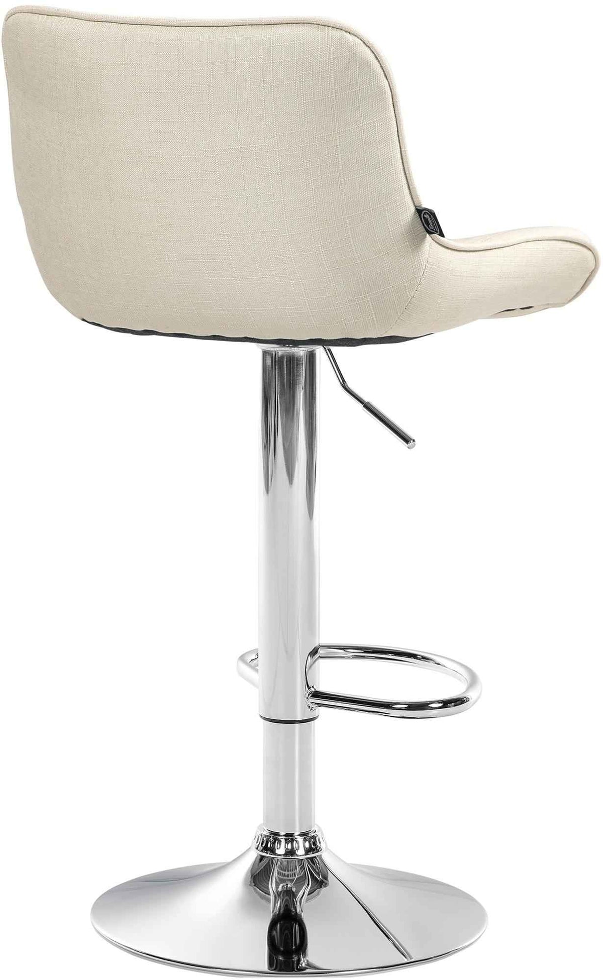 Set van 2 barkrukken Vonore stof creme,chroom creme