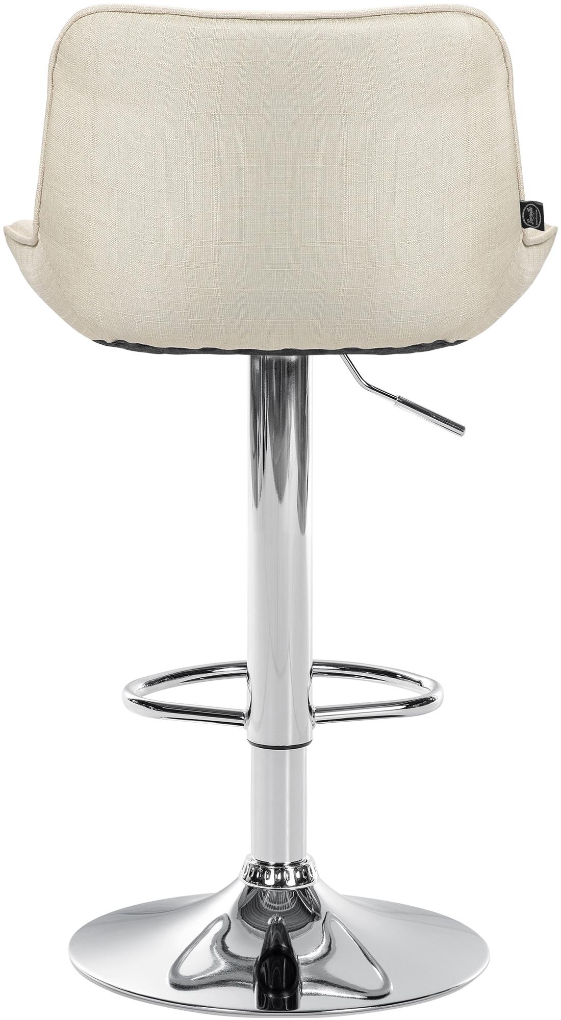 Set van 2 barkrukken Vonore stof creme,chroom creme