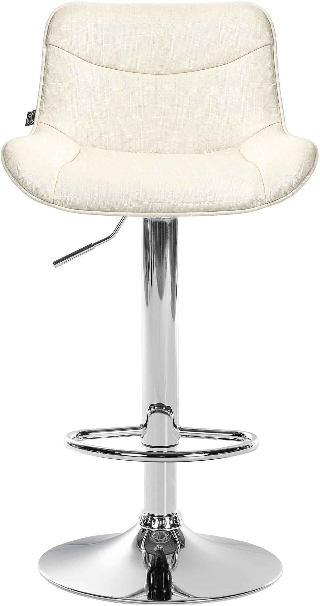 Set van 2 barkrukken Vonore stof creme,chroom creme