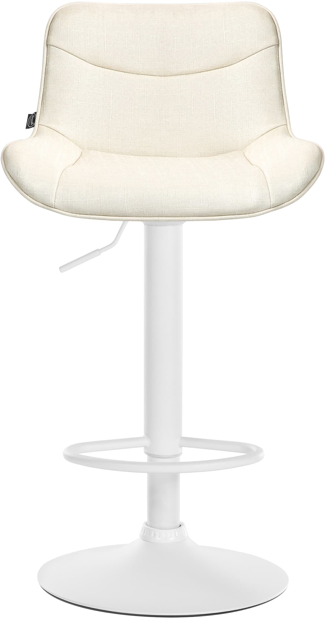 Set van 2 barkrukken Vonore stof creme,wit creme
