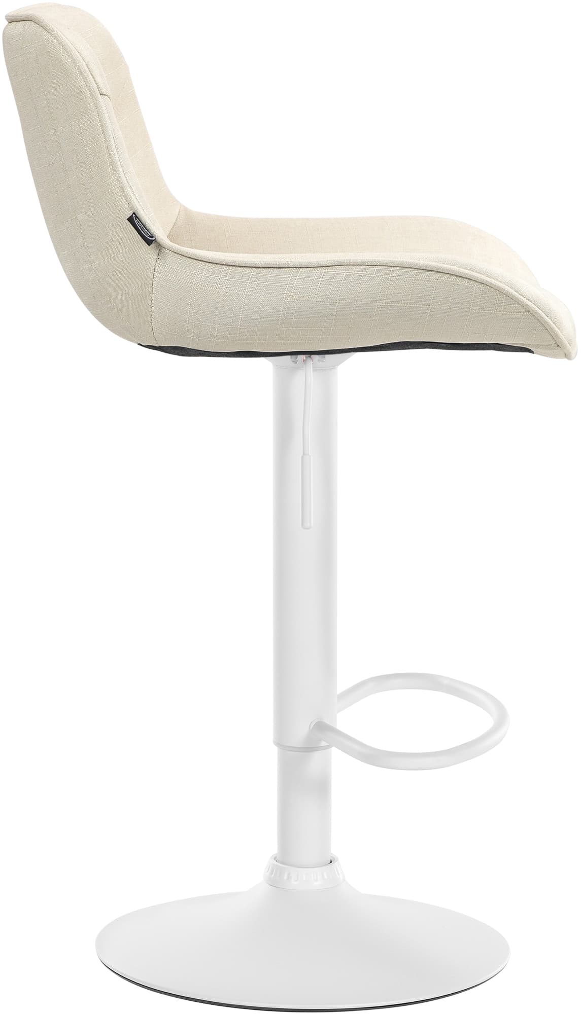 Set van 2 barkrukken Vonore stof creme,wit creme