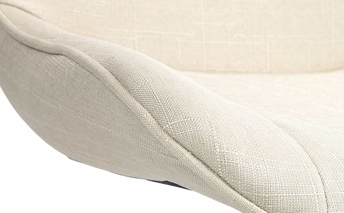 Set van 2 barkrukken Vonore stof creme,wit creme