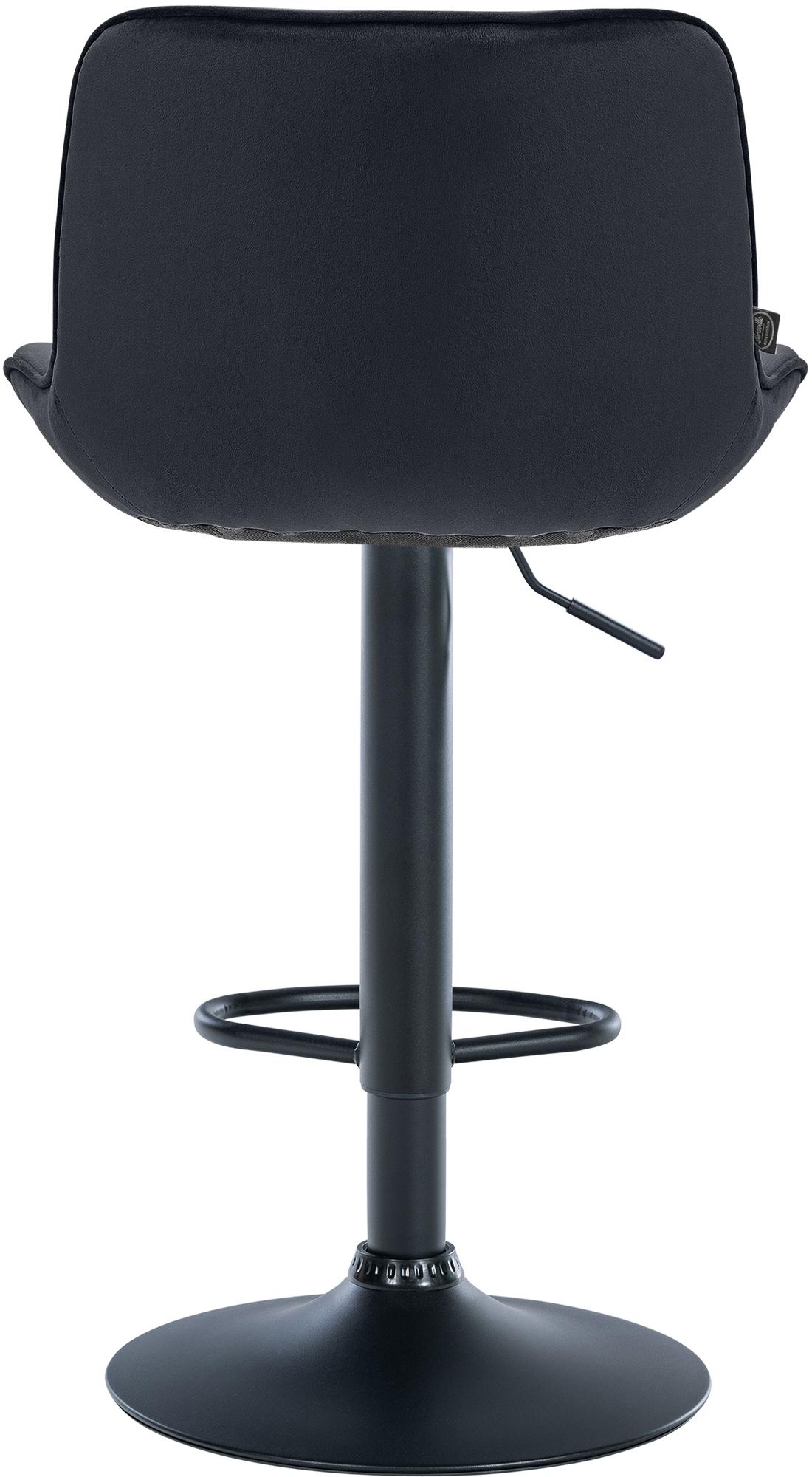 Set van 2 barkrukken Vonore fluweel zwart,zwart schwarz