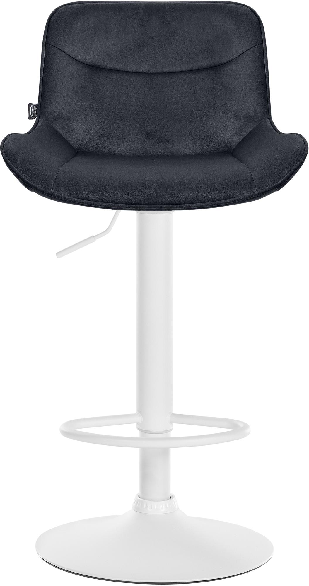 Set van 2 barkrukken Vonore fluweel zwart,wit schwarz