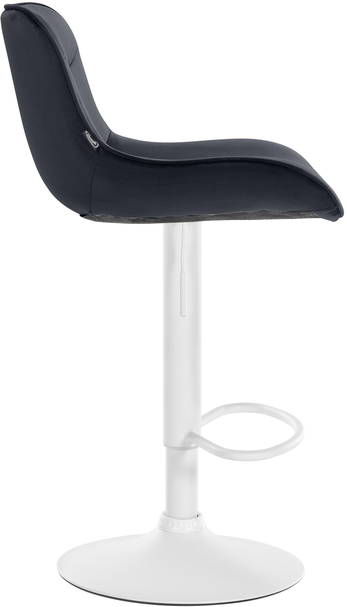Set van 2 barkrukken Vonore fluweel zwart,wit schwarz