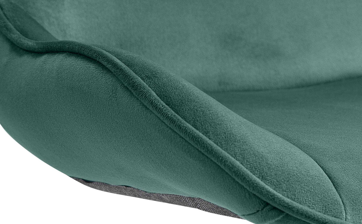 Set van 2 barkrukken Vonore fluweel groen,wit grün