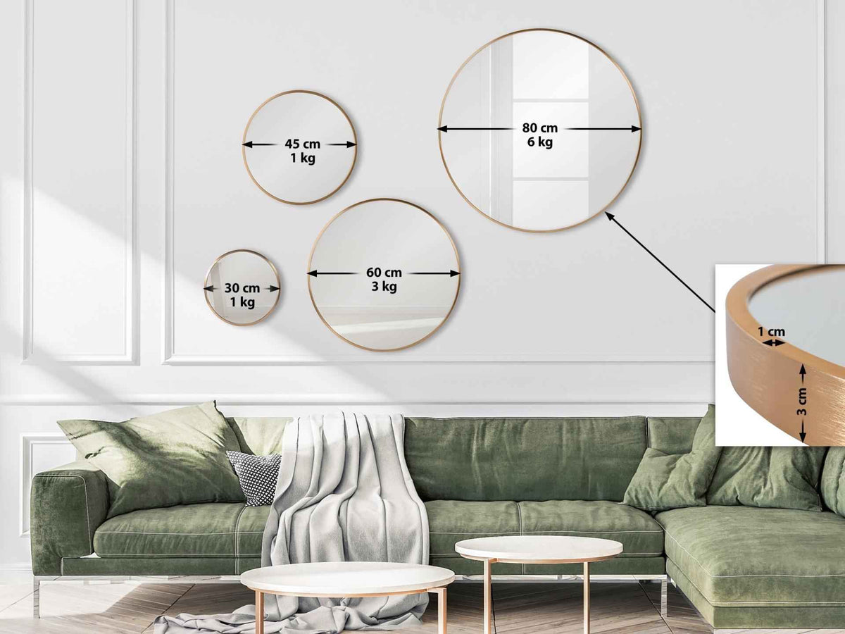 Wandspiegel Elsie S gold matt