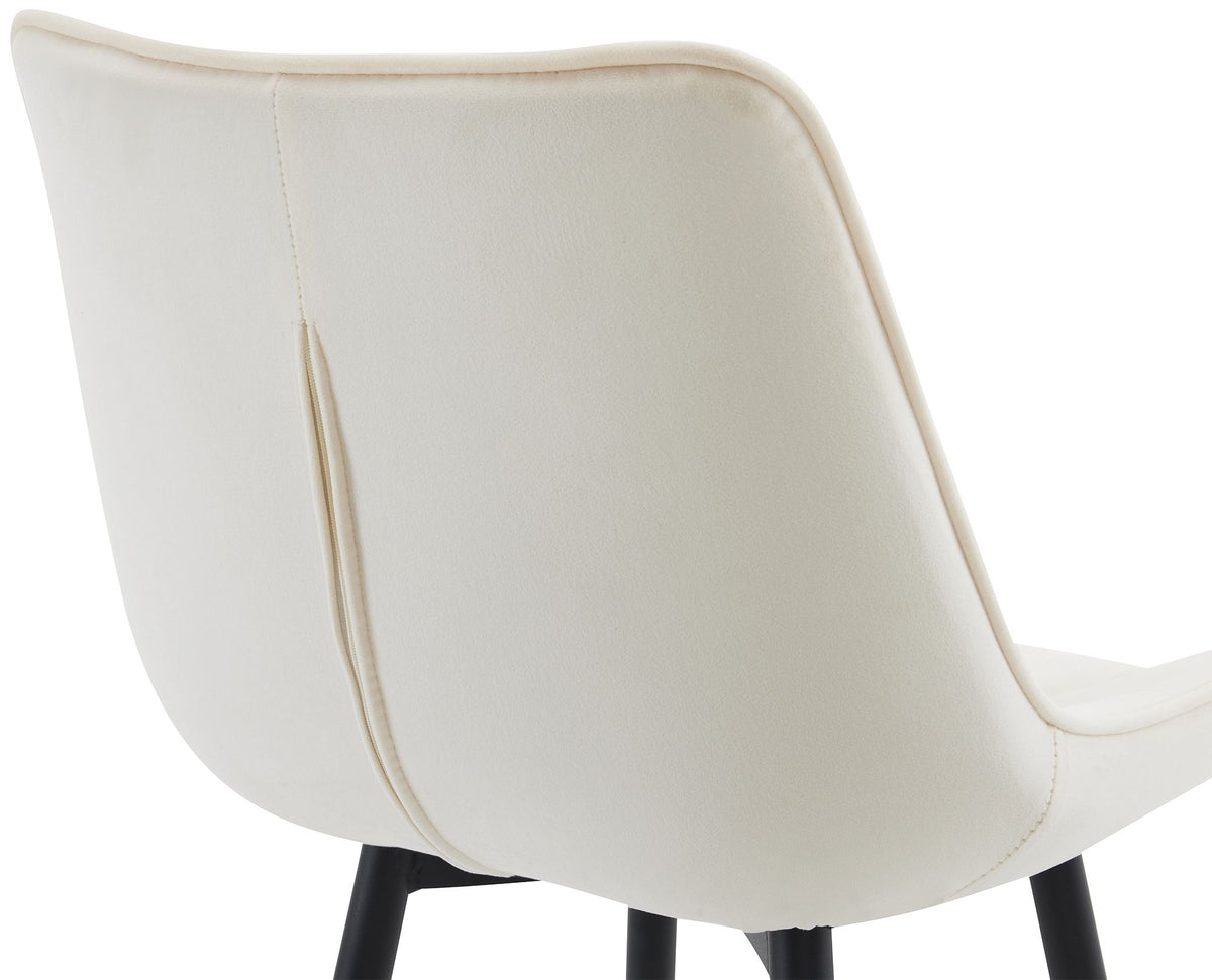 Set van 2 barkrukken Dartford creme,Fluweel creme