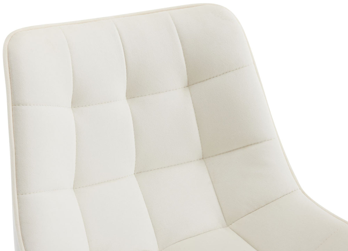 Set van 2 barkrukken Dartford creme,Fluweel creme