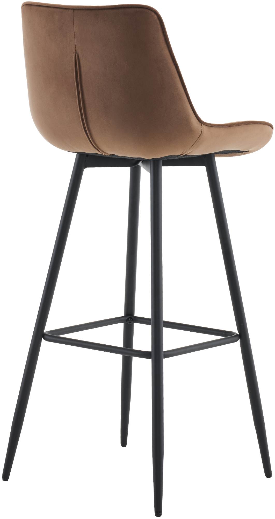 Set van 2 barkrukken Dartford bruin,Fluweel braun