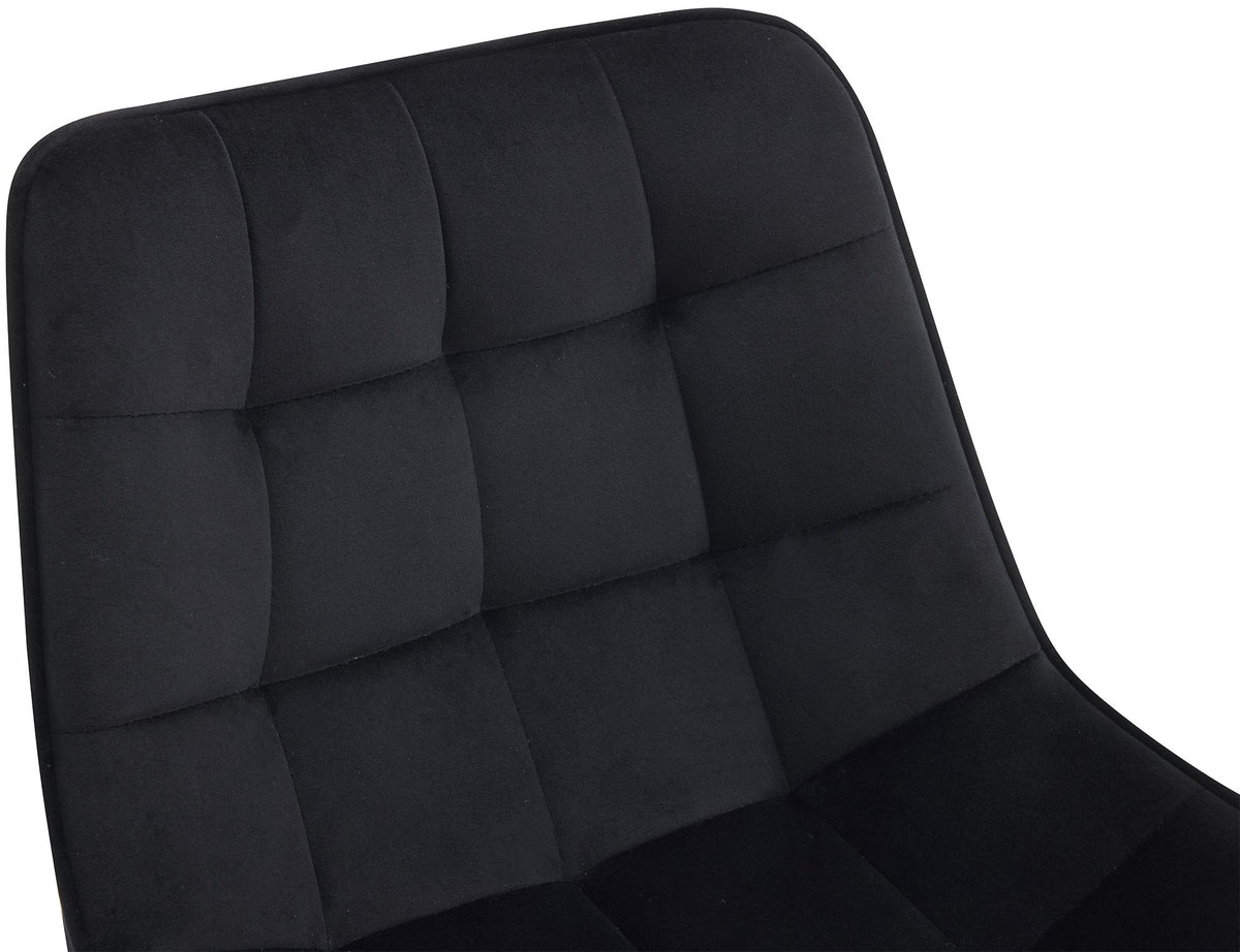 Set van 2 barkrukken Dartford zwart,Fluweel schwarz