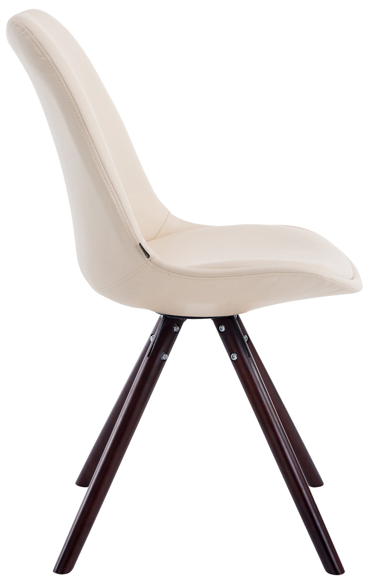 Eetkamerstoel Laval Rond cappuccino,creme creme
