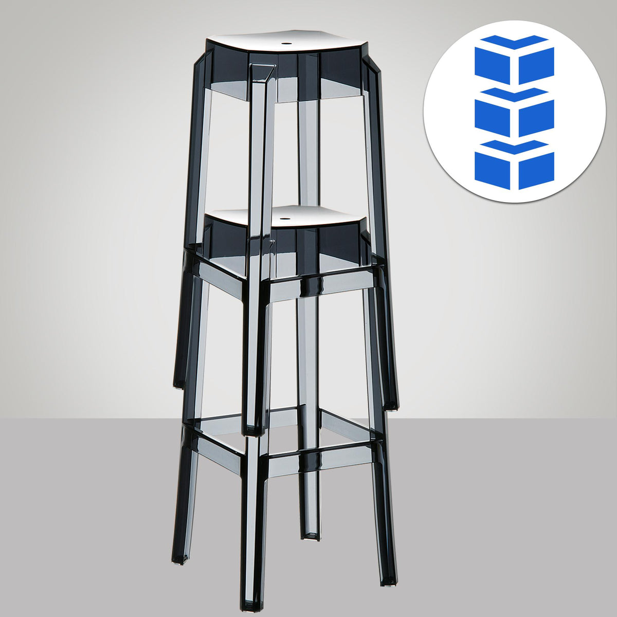 Set van 2 barkrukken Fox zwart schwarz