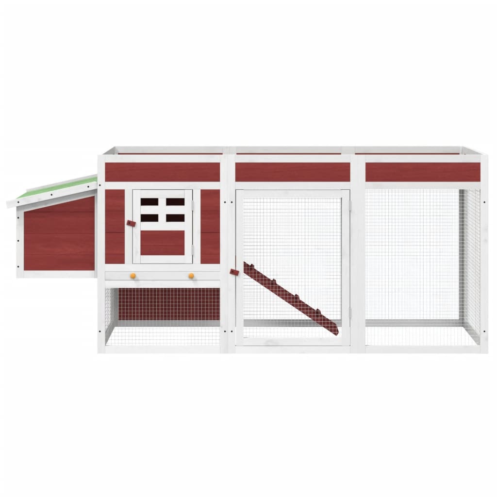 vidaXL Kippenhok 204x50x84 cm massief grenenhout bruin - Aashly