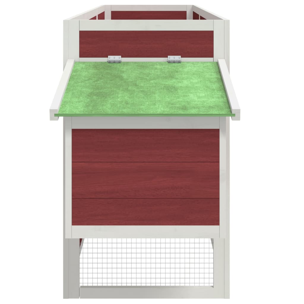 vidaXL Kippenhok 204x50x84 cm massief grenenhout bruin - Aashly