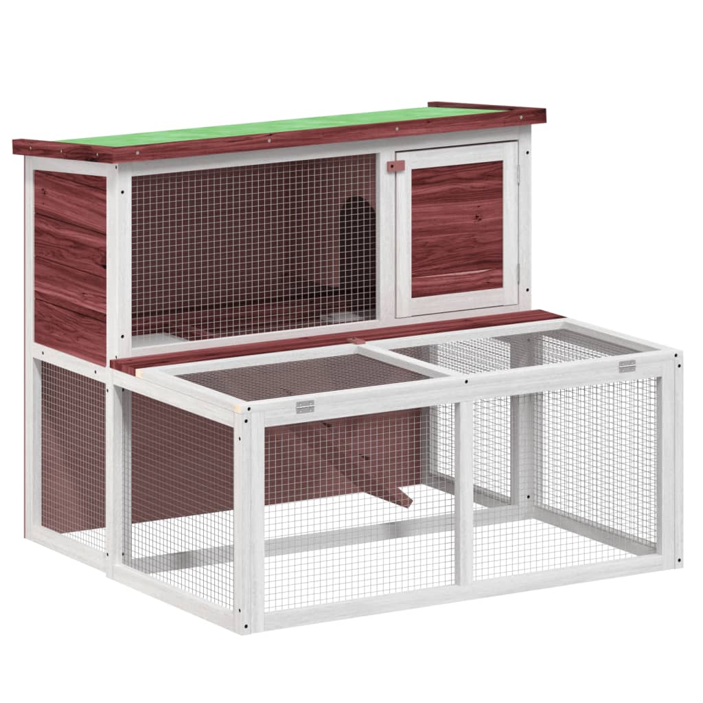 vidaXL Konijnenhok 102x90x84,5 cm massief grenenhout bruin - Aashly