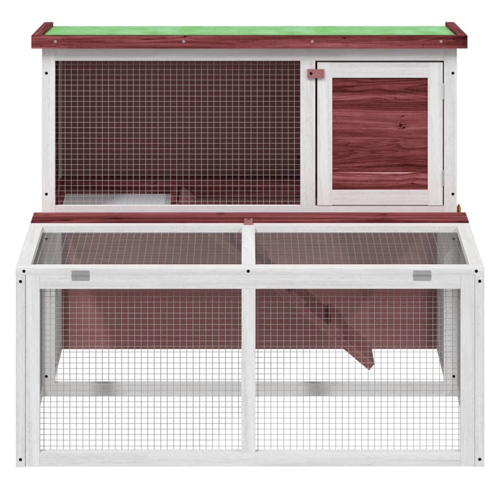 vidaXL Konijnenhok 102x90x84,5 cm massief grenenhout bruin - Aashly
