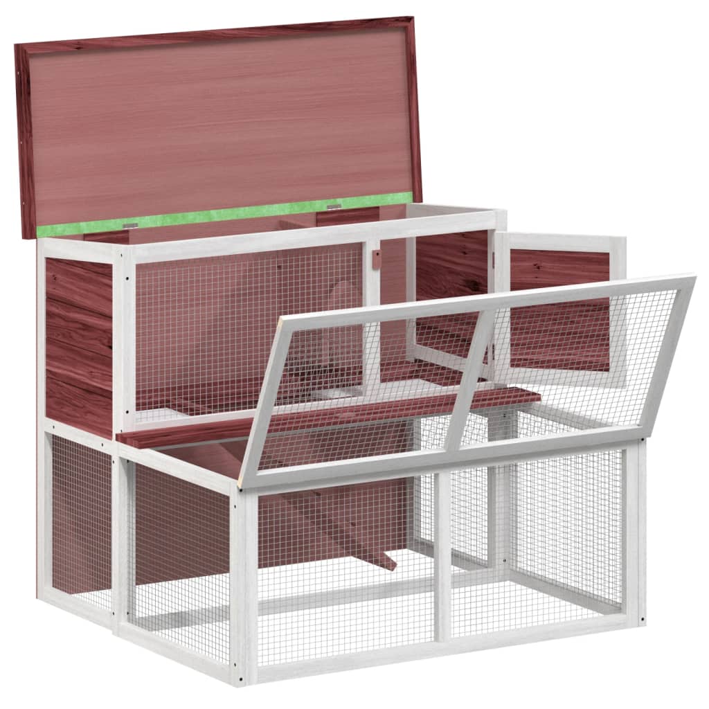 vidaXL Konijnenhok 102x90x84,5 cm massief grenenhout bruin - Aashly