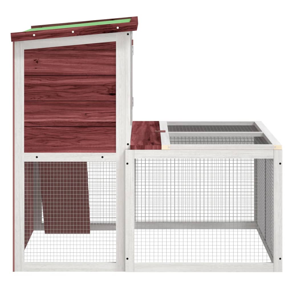 vidaXL Konijnenhok 102x90x84,5 cm massief grenenhout bruin - Aashly