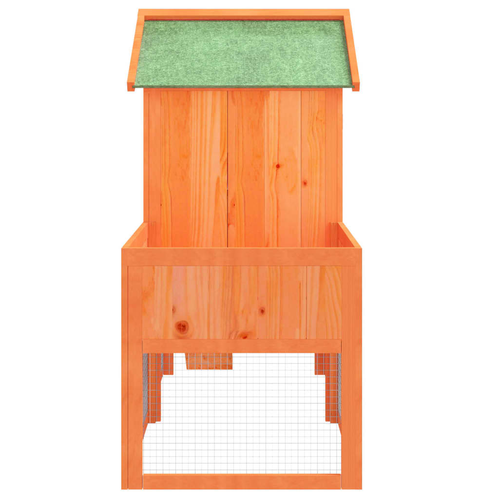 vidaXL Konijnenhok 170x63x113 cm massief grenenhout rood - Aashly