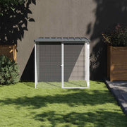 vidaXL Kippenhok met dak 103x98x90 cm gegalvaniseerd staal lichtgrijs - Aashly