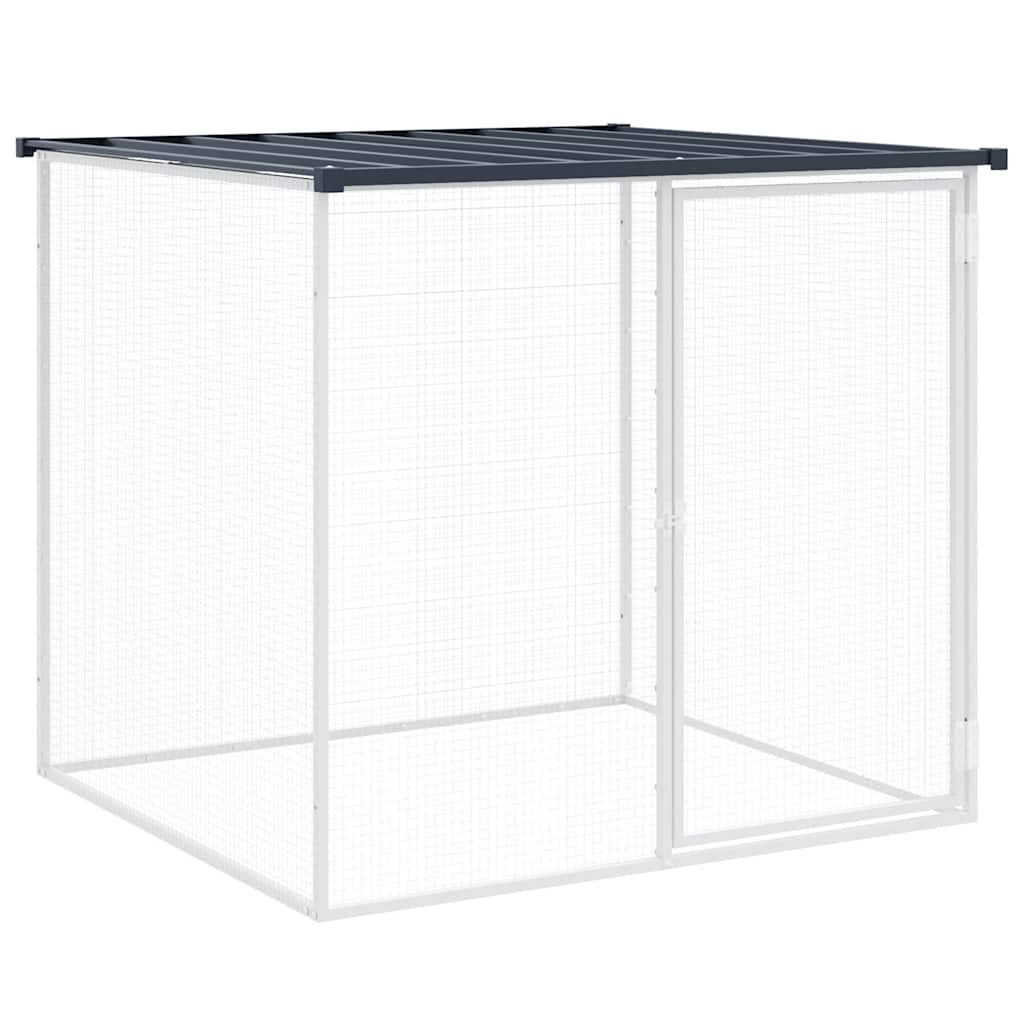 vidaXL Kippenhok met dak 103x98x90 cm gegalvaniseerd staal lichtgrijs - Aashly