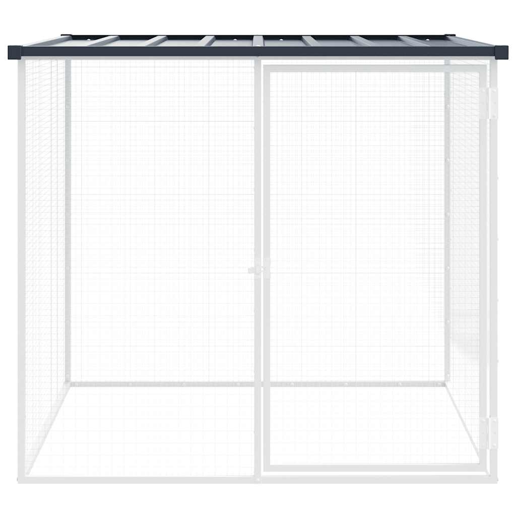 vidaXL Kippenhok met dak 103x98x90 cm gegalvaniseerd staal lichtgrijs - Aashly