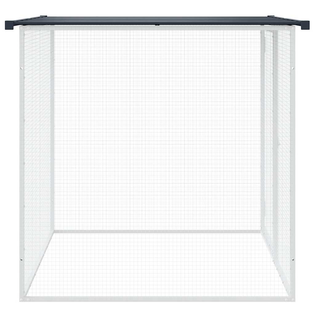 vidaXL Kippenhok met dak 103x98x90 cm gegalvaniseerd staal lichtgrijs - Aashly