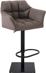 Barhocker Damaso B Stoff grau